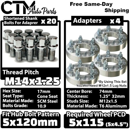 Thick 5x120 to - , 5x115