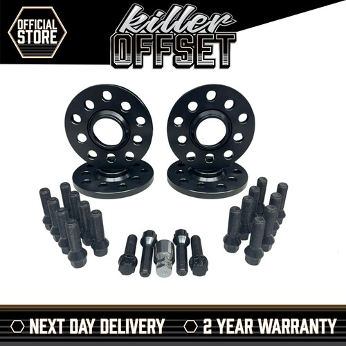 Black wheel spacers bolts - black,